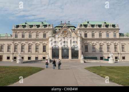 Il Belvedere superiore () Oberes Belvedere, Vienna (Vienna), Austria. Foto Stock