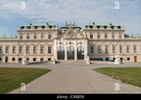 Il Belvedere superiore () Oberes Belvedere, Vienna (Vienna), Austria. Foto Stock