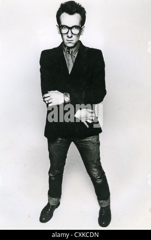ELVIS COSTELLO foto promozionale del Regno Unito musicista rock circa 1985 Foto Stock
