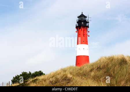 Faro in Hörnum a Sylt, Germania Foto Stock