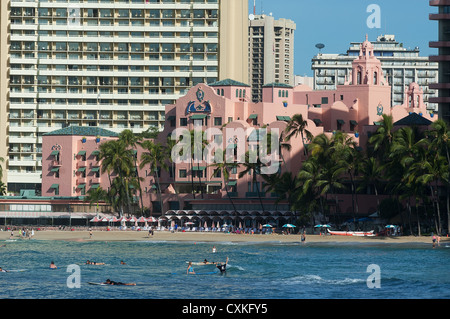 Elk284-1436 Hawaii, Oahu, Honolulu, Waikiki, Royal Hawaiian Hotel Foto Stock