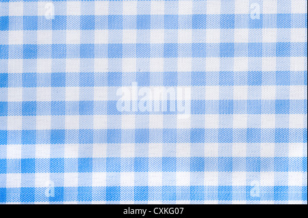 Luce blu Gingham o controllate la tovaglia sfondo Foto Stock