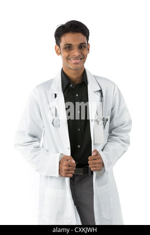 Ritratto di un maschio medico indiano Foto Stock