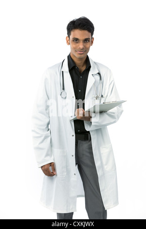 Ritratto di un maschio medico indiano Foto Stock