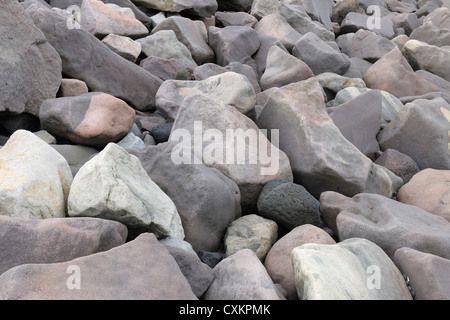 Le rocce vulcaniche, Riva, Snaefellsnes Peninsula, Vesturland, Islanda Foto Stock