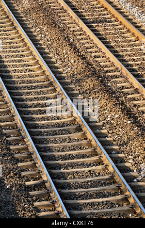 I binari della ferrovia, Montpellier, Herault, Francia Foto Stock