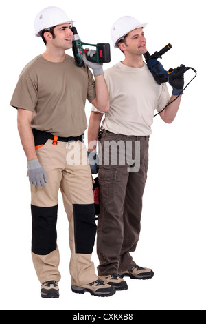 Operai azienda trapani Foto Stock