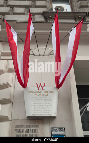 La Sigmund Freud Museum (Vienna), l'ex casa del padre fondatore della psicoanalisi, Berggasse 19, Vienna, Austria. Foto Stock