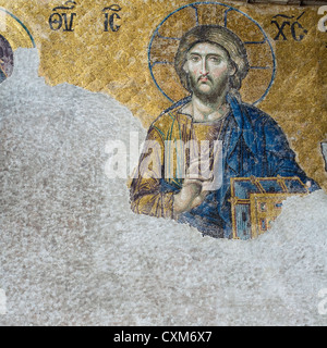 Mosaico Deësis a Hagia Sophia Foto Stock