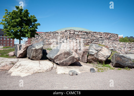 La Chiesa Temppeliaukio nel quartiere Töölö di Helsinki, Finlandia Foto Stock