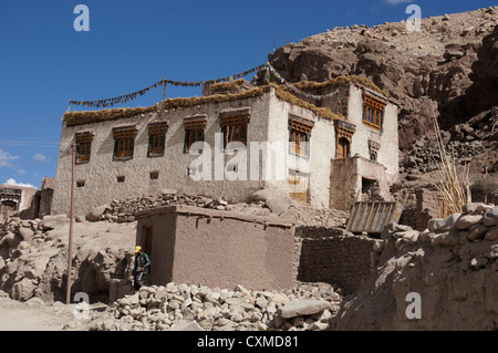 Casa tipica in basgo, Jammu e Kashmir India Foto Stock