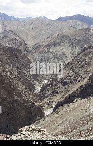 Srinagar-leh-autostrada tra khalsi e lamayuru (autostrada nazionale 1d), Jammu e Kashmir India Foto Stock