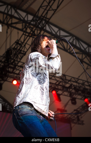 Primal Scream sul palco dell'Eden sessioni al Progetto Eden, Cornwall nel 2011 Foto Stock