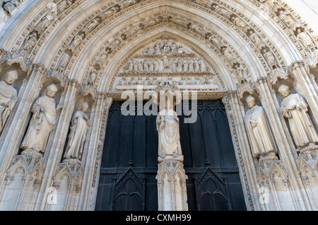 Porta alla St Andre cattedrale, Bordeaux, Gironde, Francia, Europa Foto Stock