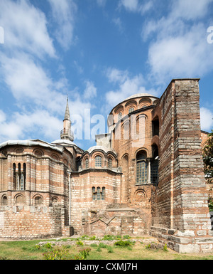 Esterno posteriore, la Chiesa del Santo Salvatore in Chora, Kariye Jami, Istanbul, Turchia Foto Stock