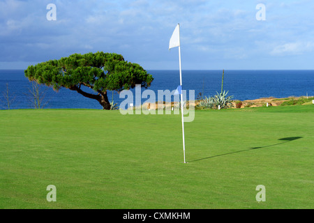 Algarve golf scenario costiero, Portogallo Foto Stock