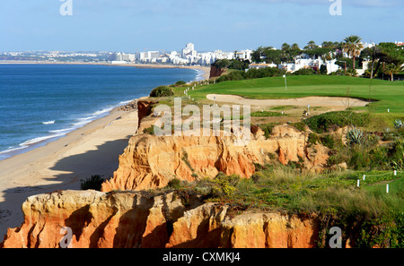 Algarve golf scenario costiero, Portogallo Foto Stock