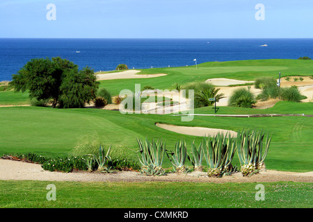 Algarve golf scenario costiero, Portogallo Foto Stock