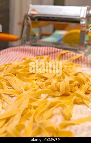 Pasta fresca fatta in casa Foto Stock