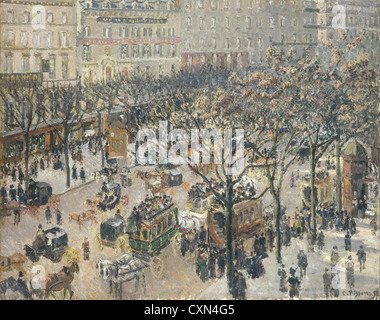 Camille Pissarro, Boulevard des Italiens, mattina, luce solare, francese, 1830 - 1903, 1897, olio su tela Foto Stock