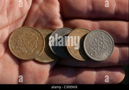 La dracma greca, monete, Grecia Foto Stock