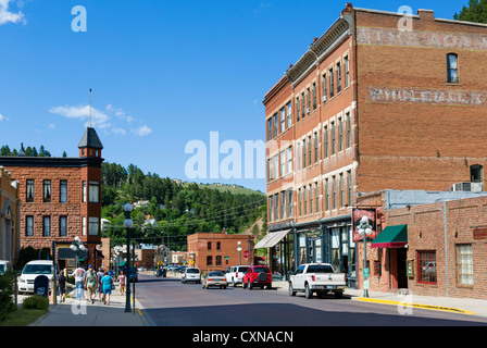 Sherman Street nella storica cittadina di Deadwood, Dakota del Sud, STATI UNITI D'AMERICA Foto Stock