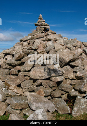 In alto di Brown Willy Tor, il punto più alto in Cornwall, Regno Unito Foto Stock