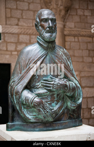 Busto di Miho Pracat nell'atrio del Palazzo dei Rettori, Dubrovnik, Croazia Foto Stock