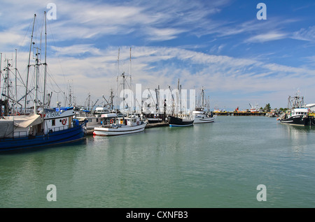 Barche da pesca in Steveston Foto Stock