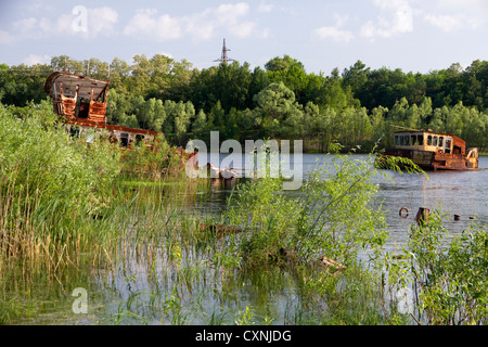 Chernobyl attrezzatura di recupero Foto Stock