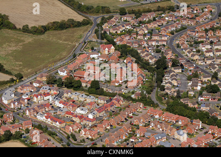 Vista aerea di case moderne Foto Stock