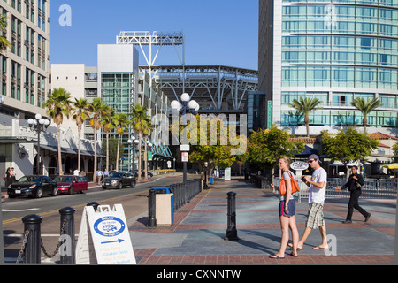 Immobili nel quartiere Gaslamp storico quartiere vicino a Petco Park di San Diego CA Foto Stock