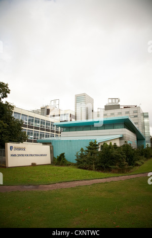 Centro NMR per la biologia strutturale edificio, parte dell università di Liverpool Regno Unito Foto Stock