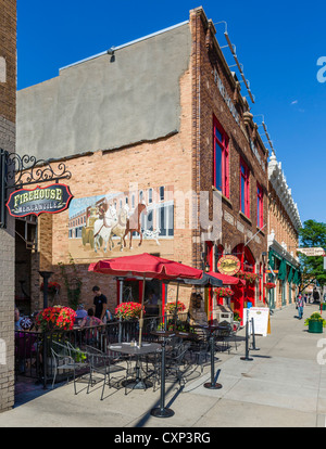 Firehouse Brewing Co bar e birreria e sulla strada principale nel centro di Rapid City, il Dakota del Sud, STATI UNITI D'AMERICA Foto Stock