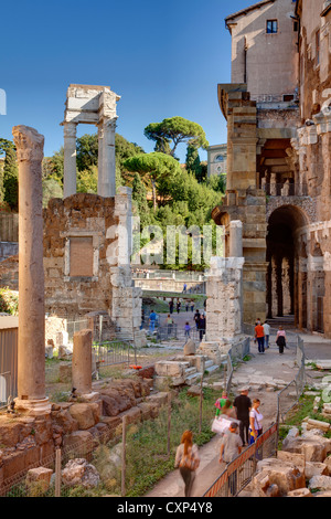 Portico d' Ottavia, Roma Italia Foto Stock