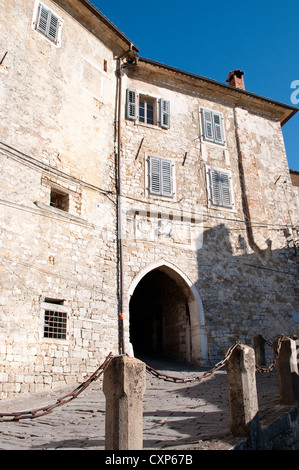 La città medievale di Motovun, Istria centrale, Croazia Foto Stock