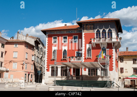 Bradamante palazzo in Piazza del Popolo, Dignano, Istria centrale, Croazia Foto Stock