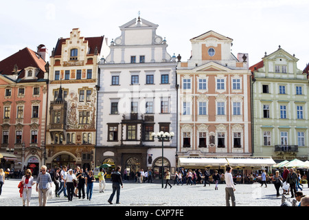 Bellissimo edificio a Praga Lesser Town Square Foto Stock