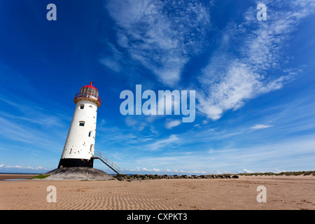 Punto di Ayr, abbandonato faro Talacre Beach Foto Stock