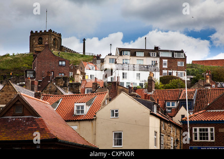 Whitby Città Vecchia, North Yorkshire Foto Stock
