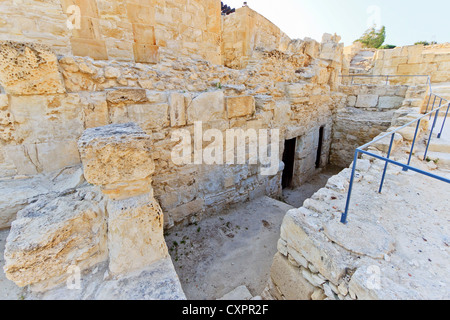 Rovine dell'antica città di Kourion vicino a Limassol, Cipro Foto Stock