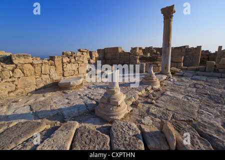 Rovine dell'antica città di Kourion vicino a Limassol, Cipro Foto Stock