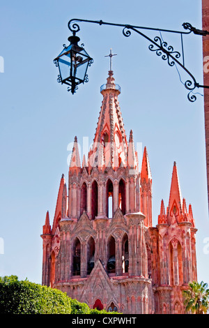 San Miguel De Allende gotica del La Parroquia de San Miguel Arcangel (Chiesa di San Michele Arcangelo) Foto Stock