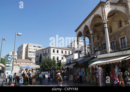 Museo Greco di arte popolare, ospitati nel 'Tzami Tzistaraki' (moschea), Piazza Monastiraki, Atene, Attica, Grecia Foto Stock