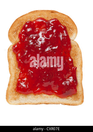 Marmellata sul pane tostato Foto Stock