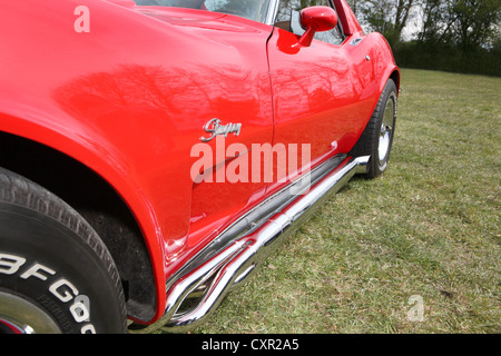 Red Corvette Stingray Foto Stock