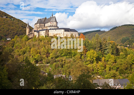 Lussemburgo L'antico castello di Vianden Foto Stock