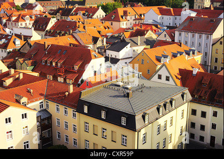 Vista aerea a Regensburg, Germania. Regensburg city centre è Patrimonio mondiale dell'UNESCO. Foto Stock