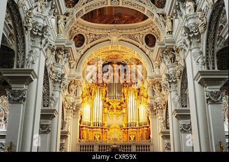 Organo presso la cattedrale di Santo Stefano, Passau. Foto Stock