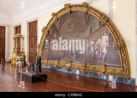 Arte sacra nucleo di Mafra National Palace. Il Portogallo. I religiosi francescani ordine. Xviii secolo architettura barocca. Foto Stock